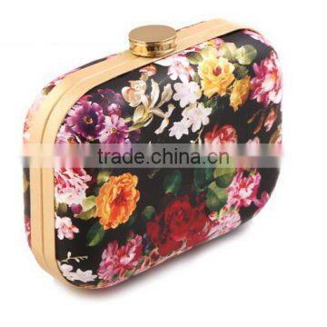 Flower Colorful Printed Party Bag Lady Fancy Clutch Bag photo-5