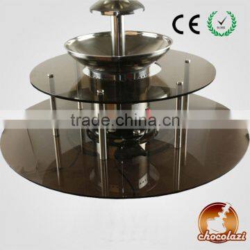 CHOCOLAZI ANT-8130L Auger 2 tiers New Rotatable surround LED lighting desk for chocolate fountain