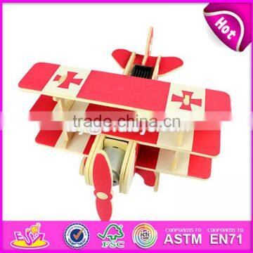 2017 New Design Kids Assemble Puzzle Airplane Wooden Creative Toys W03B069 photo-6