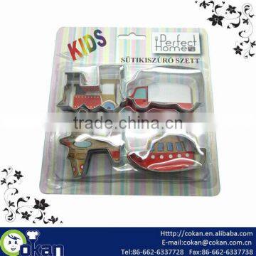 Transportation tools shape cookie cutter set(train,truck,plane & boat) CK-CM0592