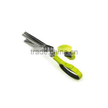 B2615 5 Layers of Blades Stainless Steel Herb Scissors With Soft Handle photo-2