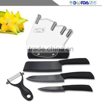Black Handle With Arylic Ceramic Knife Block photo-4