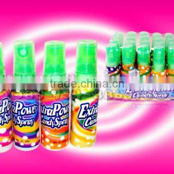 Super Sour Fruity Flavors Liquid Spray Candy