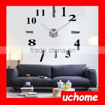 UCHOME Modern Home Decoration 3D DIY Sticker Wall Clock photo-5