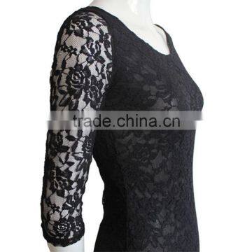 Fashion Women Evening Party Cocktail Long Sleeve Summer Lace Short Mini Dress photo-4