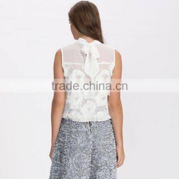 Latest Fashion Women White Fancy Blouses Patterns photo-4