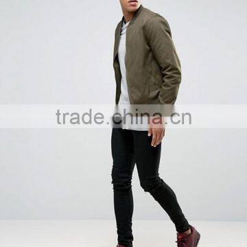 2017 Xinlan High Quality New Design Durable Ribbed Collar 100% Cotton Khaki Running Men Casual Jacket photo-4