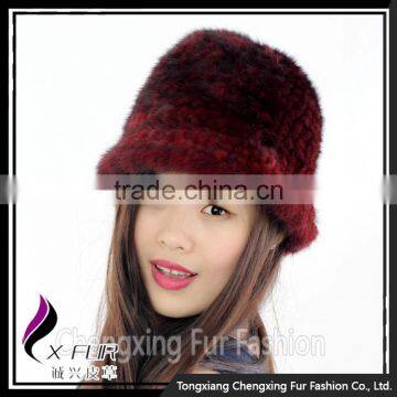 CX-C-71 Custom Hat Wholesale Knit Mink Fur Fashion Winter Hats photo-3