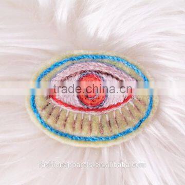 Custom High Quality Embroidered Eye Patch for Clothes Embroidery Patch Made in China Choose Size/color photo-4