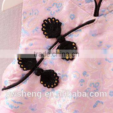 Children 's Qipao 2016 New Sleeveless Vest Skirt National Wind Baby Party Velvet Dress photo-5