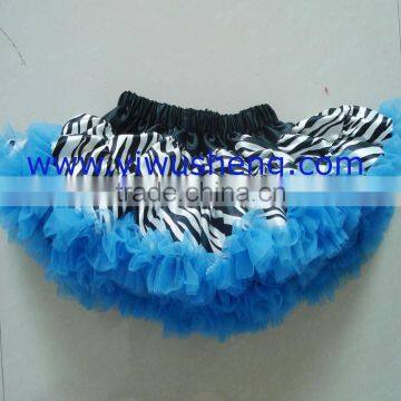 Wholesale Girls Zebra Pettiskirt With Hot Pink Chiffon and Bowknot,girls Fashion Tutu Skirt photo-6