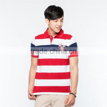 Young Striped school uniform colorful polo shirt designs polo t-shirts 100% cotton