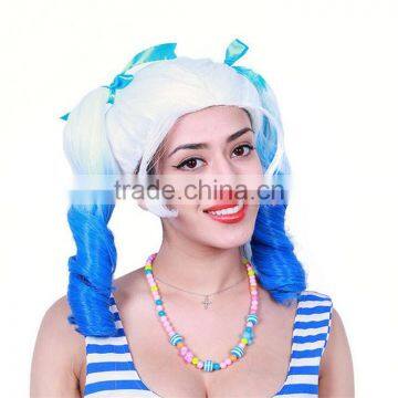 New Fashion Stylish Women Long Full Curly Cosplay Accessories Colorful Fantasy Women Party Halloween Wigs photo-4