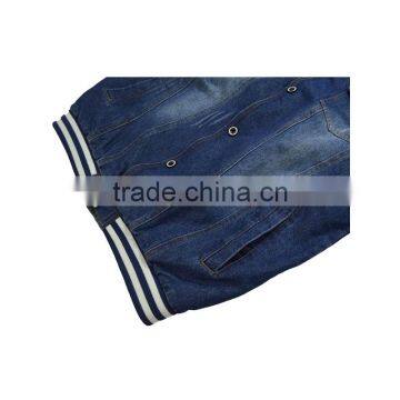 Men's Cheaper Casual Jean Jacket With Cotton Sleeve photo-5