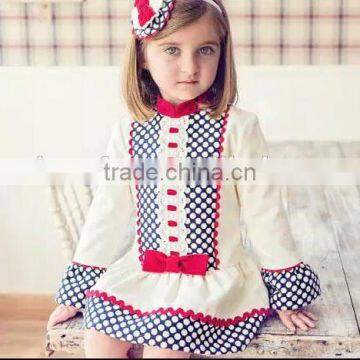 Little Girls Fall Boutique New Arrive Lace Bow Dress Pink Dress Twins Clothing photo-2