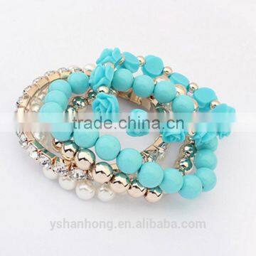 Fashion Multilayer Resin Rose Bracelet,sex Adjustable Bangle Bracelet photo-6