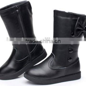 Cute Warm Leather Baby Boots Bow Style Child Boots Shoes Girls Kids Winter Boots photo-3