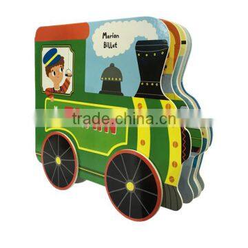 Train Pattern Board Book Customizable Children Card Book Education Books photo-3