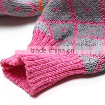 Comfortable Funny Christmas Pattern Warm New Design Knitted Kids Pullover Sweater for Girls photo-6