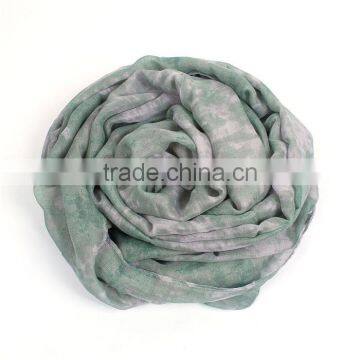Voile Scarves & Wraps Rectangle Green Tassel China Scarf photo-3
