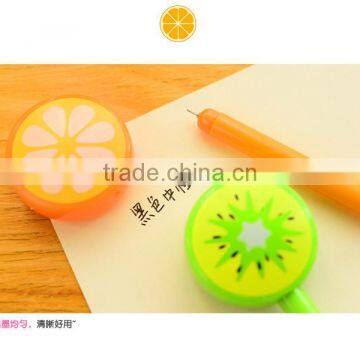 Hot Sale Cute Cartoon Fruit Shape Black Gel Pen for Kids Promotion Gifts photo-2