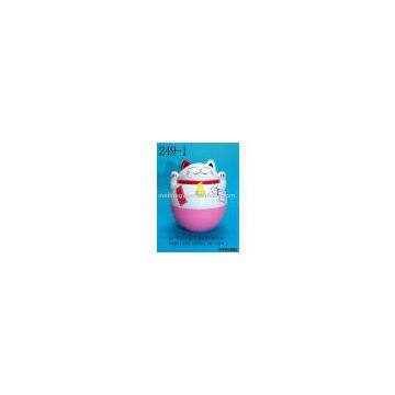 Cartoon Money Box Tumbler( New Lucky Cat),Plastic Money Saving Bank, Promotion Gift