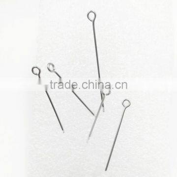 Stainless Steel DIY Jewelry Finding Silver Tone Wire Eye Pins Findings