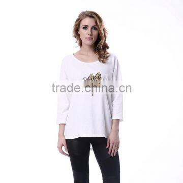 Quality primacy updated ladies girl white t shirts plain