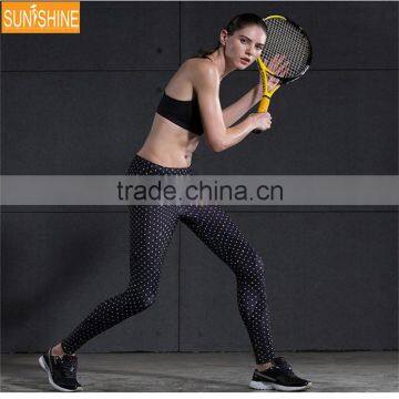 Custom Hot Fashion Black High Waistband Basic Design Womens Yoga Leggings photo-4