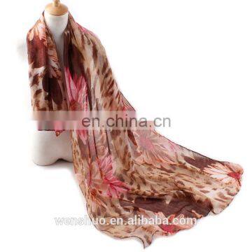 2016 Wholesale New Printed Voile Scarf Viscose Women Scarves