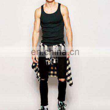 2017 China Manufacturer Wholesale Plain Gym Stringer Men's Tank Top photo-4