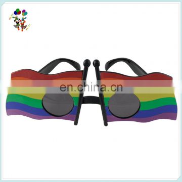 Plastic Party Fancy Dress Rainbow Colors Flag Sunglasses HPC-0694