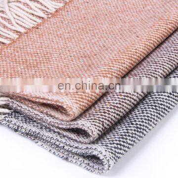 inner mongolia factory wholesale stock twill weave plain color autumn winter warm men wool scarf