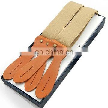 Top High best quality real leather custom designs suspenders