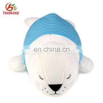 ICTI factory 40cm cylinder-shaped stuffed sea animal plush sea dog toy