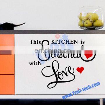 "This Kitchen is..." English Famous Sayings wall stickers DIY Removable Wall Quotes Decals Wall Stickers