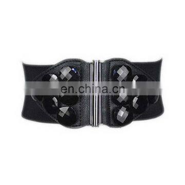 Promotional Fashion Trendy Women Cloth Accessories Elastic Belt Strap Extra Wide Corset Belt With Stones photo-2