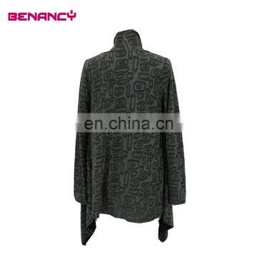 Wholesale Woman Ruffle Long Sleeve High Neck Knitted Cardigan 2016 Fashion Designs photo-2