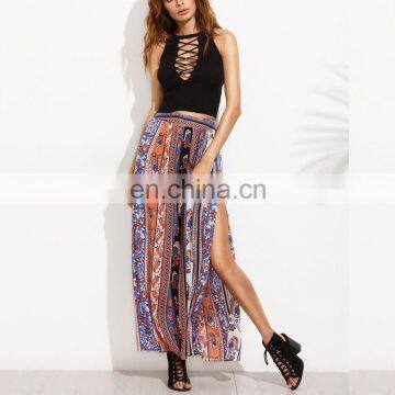 Pictures Of Long Skirts And Tops Tribal Print Long Split Women Skirt