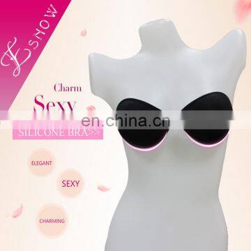 ES6622 Wholesale High ClassFashion Black Invisible Bra for Swimwear