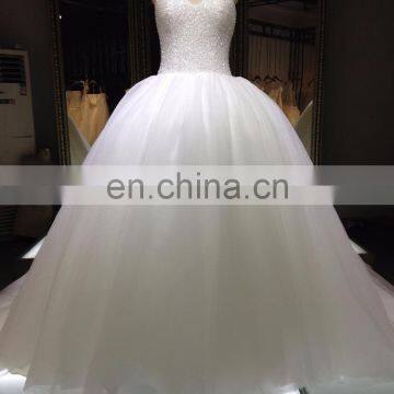 1A004cx Luxury Appliqued Heavy Beaded Ornament Floor-lenght With Long Tail Off Shoulder Sweetheart Wedding Dress 2016 photo-2