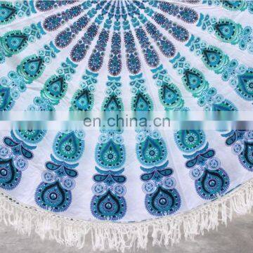 Round Mandala Wall Hanging Tassel Indian Round Mandala Table Cloth Beach Throw Hippie art Yoga Mat Towel Bohemian 72" wholesale