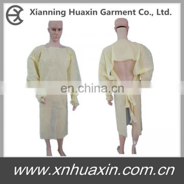 yellow surgical gown