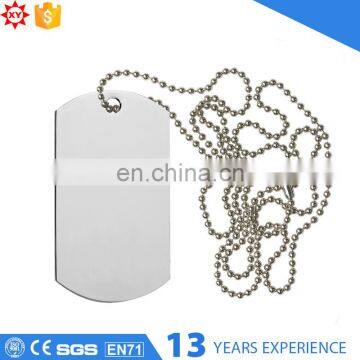 Customized military blank metal dog tags