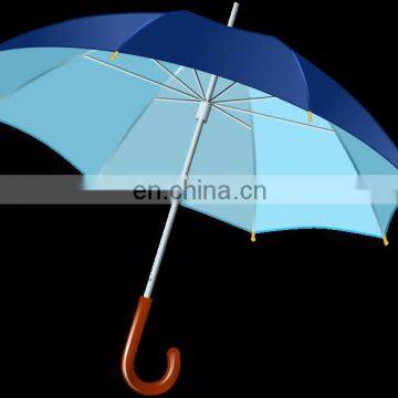 Wholesale silver UV protection double ribs auto open straight rain and sun umbrella