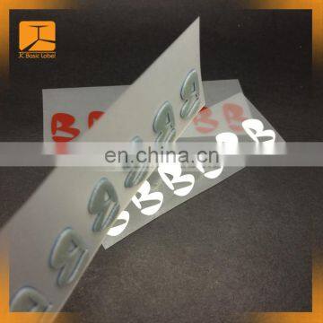custom 3d silicone heat transfer logo printing