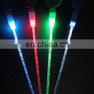 Popular LED flashing bar led lights plastic liquid snowflake shaped cocktail stirrer