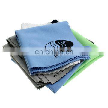 custom-making printed quality blue microfiber suede cleaner