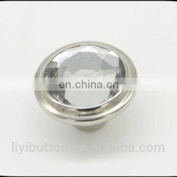 nickel brass with acrylic stone button, fashion abs rhinestone button for clothing