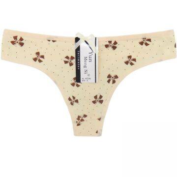 Yun Meng Ni Sexy Underwear Hipster Women Flower Printing Thongs Gtring Ultra Comfortable Cotton Panties photo-5